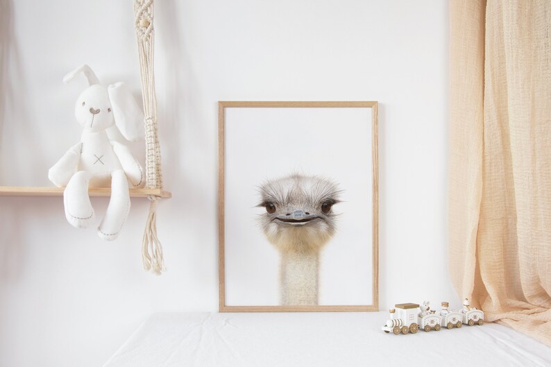 White Ostrich Print Authentic Genuine Real main image 0