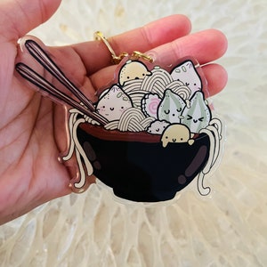 Ramen Bowl Keychain Noodle Bowl Keychain image 2