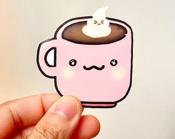 Sticker vinyle mat latte - Sticker vinyle café