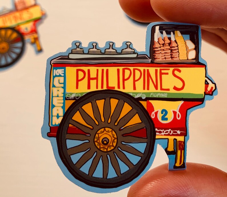 Filipino Philippines Traditional Ice Cream Cart Sorbetes Vinyl Etsy