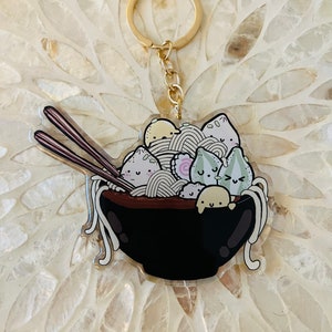 Ramen Bowl Keychain Noodle Bowl Keychain image 3