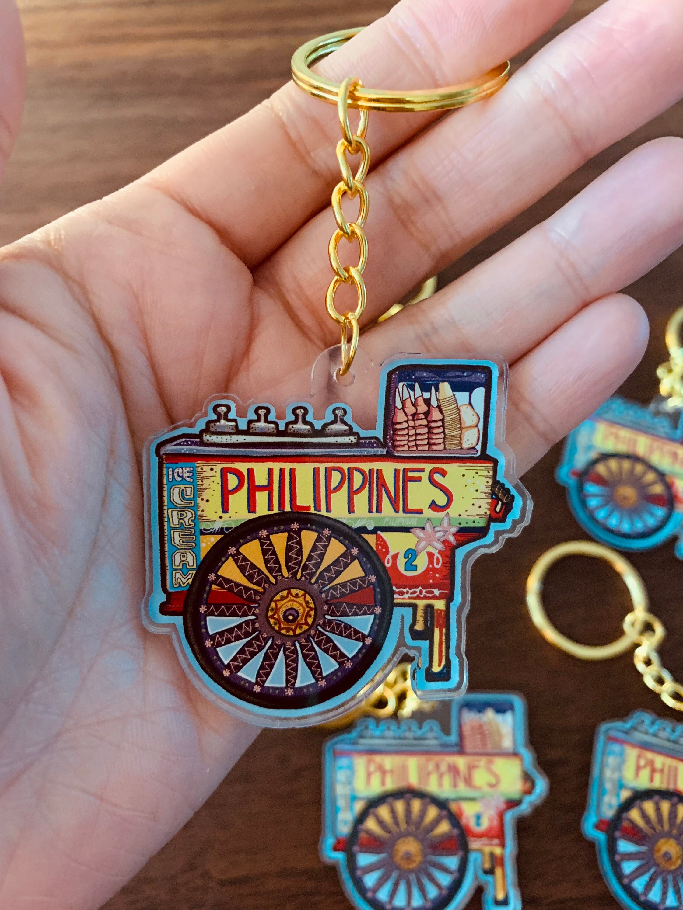 Sorbetes Cart Keychain Filipino Ice Cream cart Keychain Etsy
