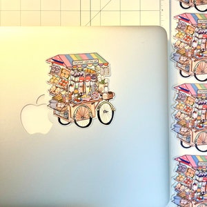 Filipino Street Food Cart, Philippines Street Food Cart Sticker - Matte