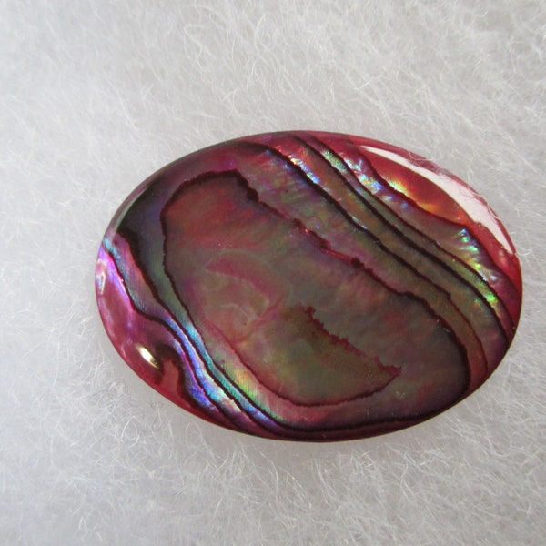 Paua Shell Cabochon! Gorgeous Paua Shell Cabochon Measuring 20x30MM! The Range Of Colors Is Amazing! Ready For The Wrapper!