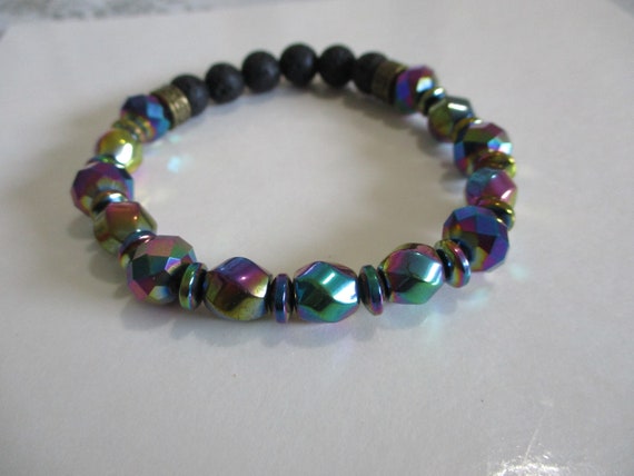 Tree of Life Charm with Rainbow Hematite Beads Charity Bracelet – HELP by TJ