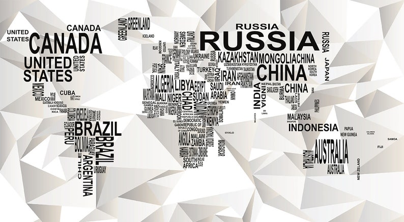 Text World Map SVG Text World Map Clipart Text World Map Cut - Etsy India