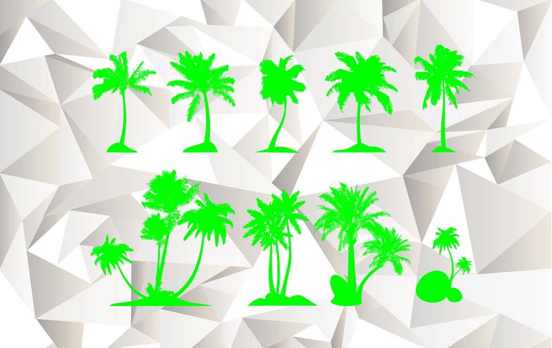 Palm Tree SVG Palm Tree Clipart Palm Tree Cut Files for - Etsy