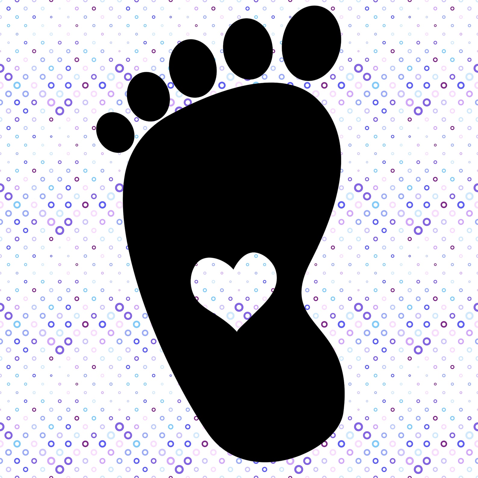 Baby Footprint Svg Baby Footprint Clipart Baby Footprint Cut Files