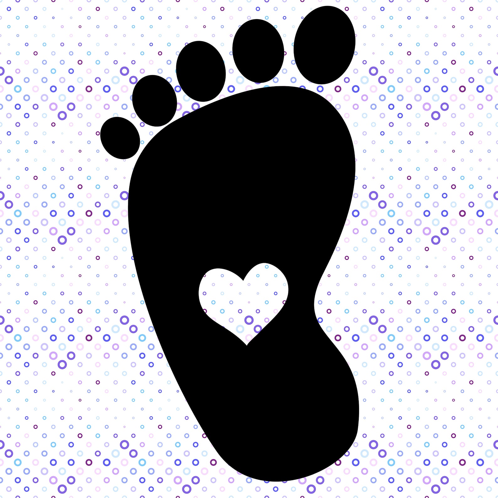 Baby Footprint SVG, Baby Footprint Clipart, Baby Footprint Cut Files