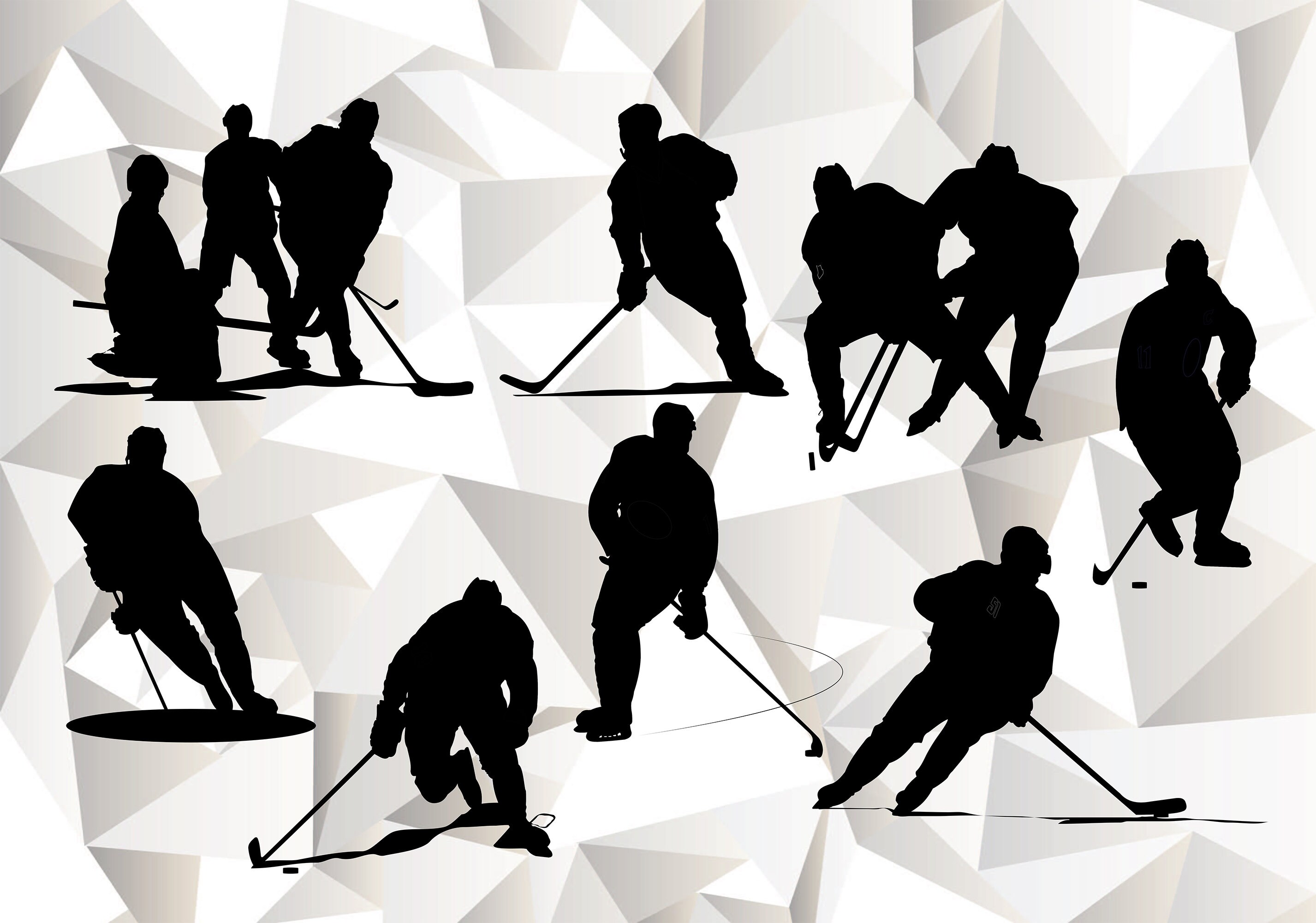 Download Hockey Players SVG Bundle Hockey Players Clipart Hockey Cut | Etsy