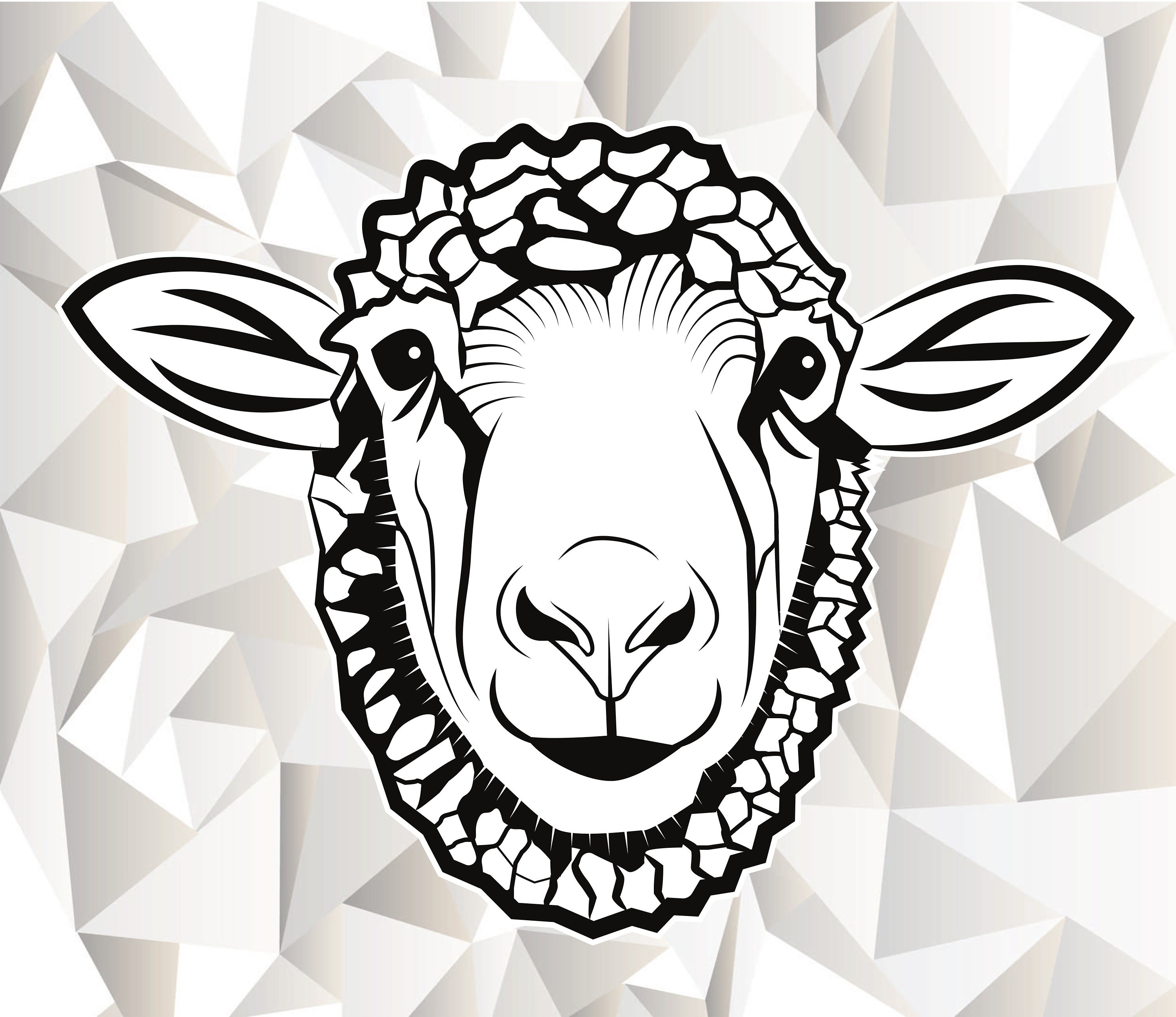 Download Sheep Head Svg Sheep Head Clipart Sheep Head Cut Files For Etsy