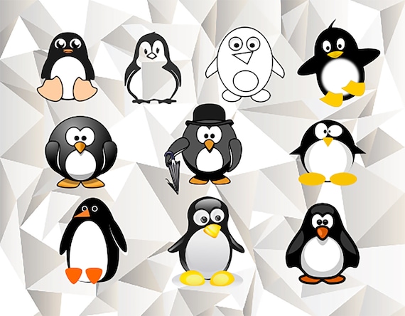 Pinguin Bundle SVG, Pinguin Bundle Clipart, Pinguin Bundle Cut Files for  Silhouette, Pinguin Files for Cricut, Vector, Stencil, Svg Png Eps 