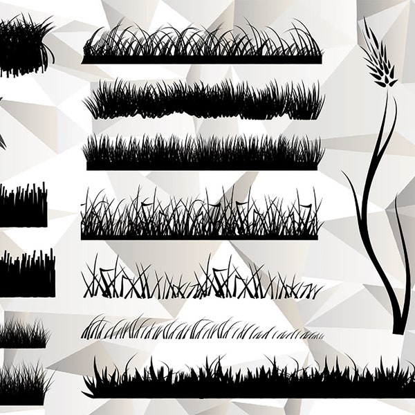 Grass Bundle SVG, Grass Bundle Clipart, Grass Bundle Cut Files For Silhouette, Grass Bundle Files For Cricut, Vector, Stencil, Svg, Png Eps