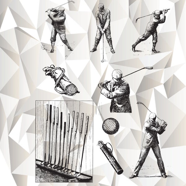 Vintage Golf Vector - Etsy