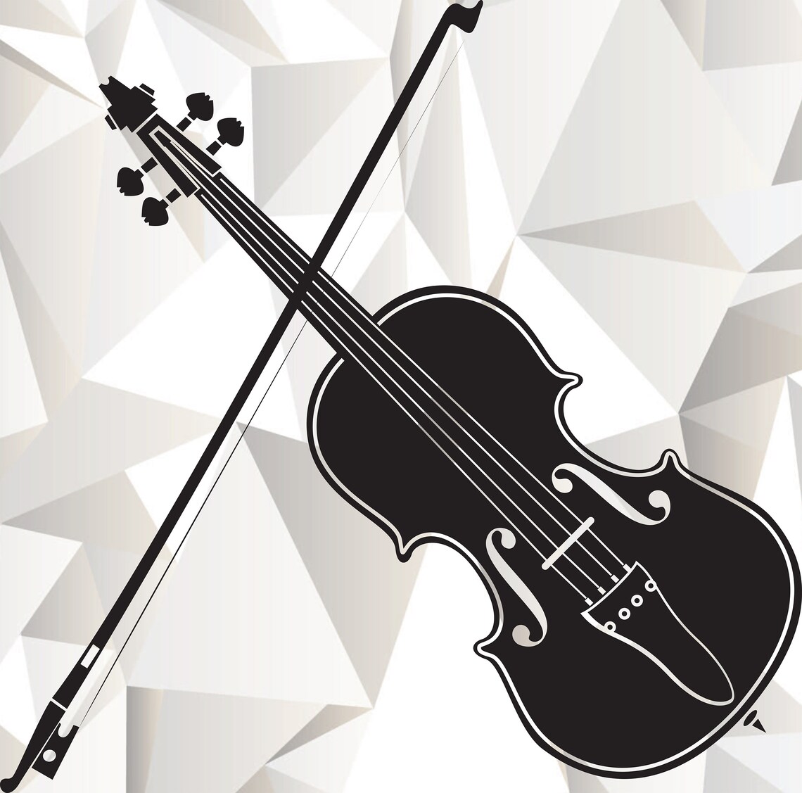 Violin SVG, Violin Clipart, Violin Cut Files for Silhouette, Violin