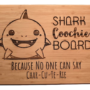 Cute Bamboo Shark Coochie Board| Cute Shark Coochie Cutting Board| Chibi Shark Charcuterie|Birthday Gift|Housewarming Gift| Best Friend Gift