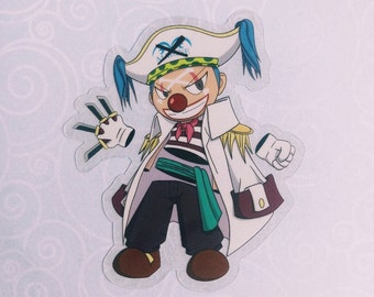 One Piece Buggy Clear Sticker