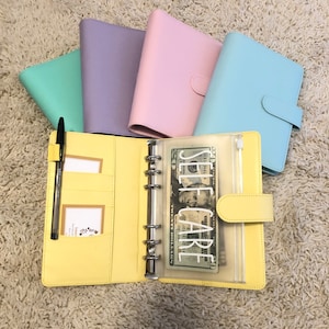 Cash Envelope Book, Budget Book, Budgeting Book, Saving Money, Budget Binder, Cash Envelope System, Faux Leather Binder, Cash Binder