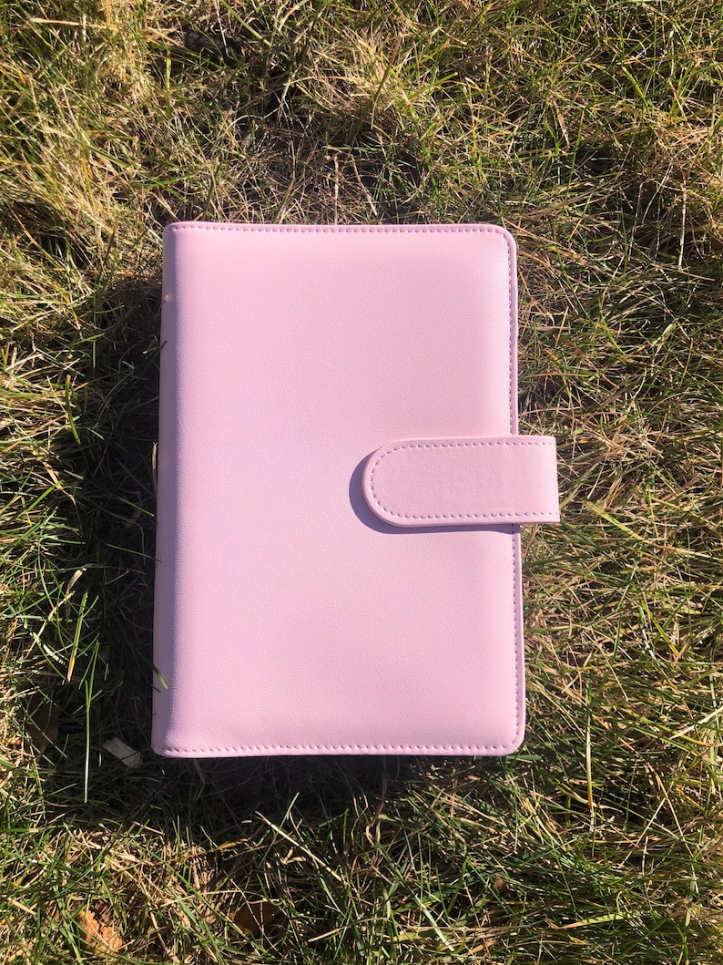 Cash Envelope Book, Budget Book, Budgeting Book, Saving Money, Budget Binder, Cash Envelope System, Faux Leather Binder, Cash Binder Pink