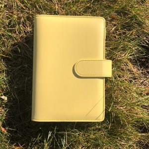 Cash Envelope Book, Budget Book, Budgeting Book, Saving Money, Budget Binder, Cash Envelope System, Faux Leather Binder, Cash Binder Yellow