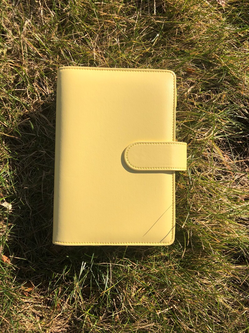 Cash Envelope Book, Budget Book, Budgeting Book, Saving Money, Budget Binder, Cash Envelope System, Faux Leather Binder, Cash Binder Yellow