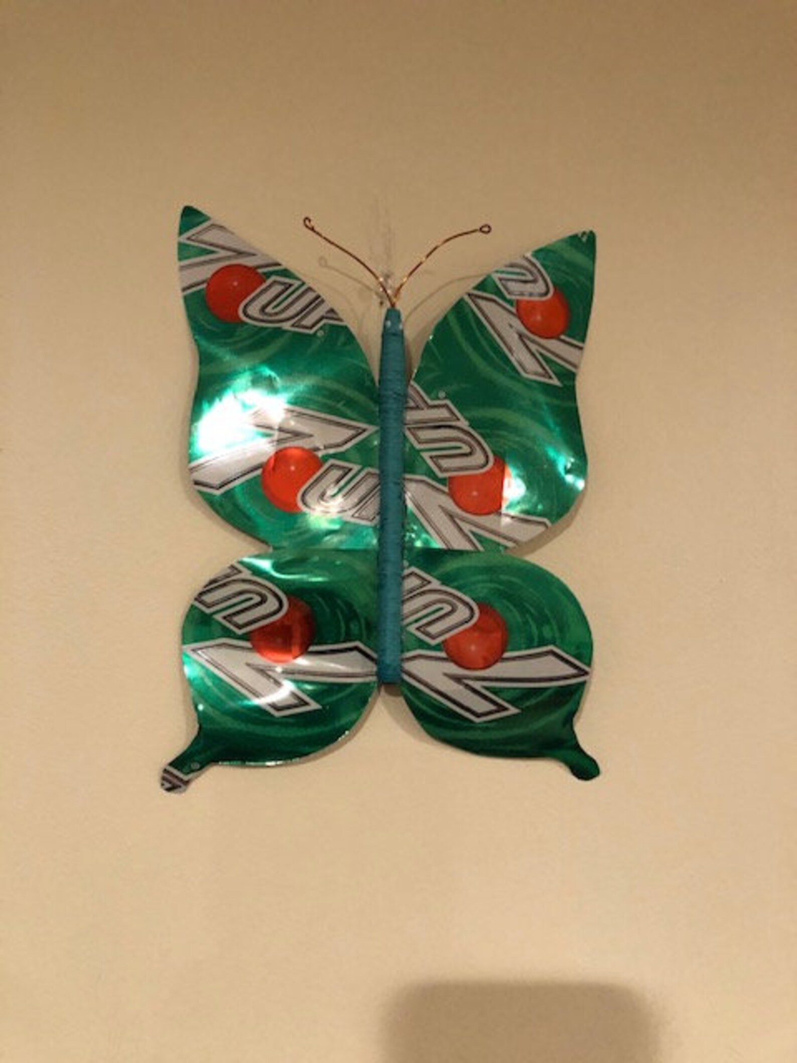 7 up Butterfly Hand Made Out of Aluminum Cans Etsy
