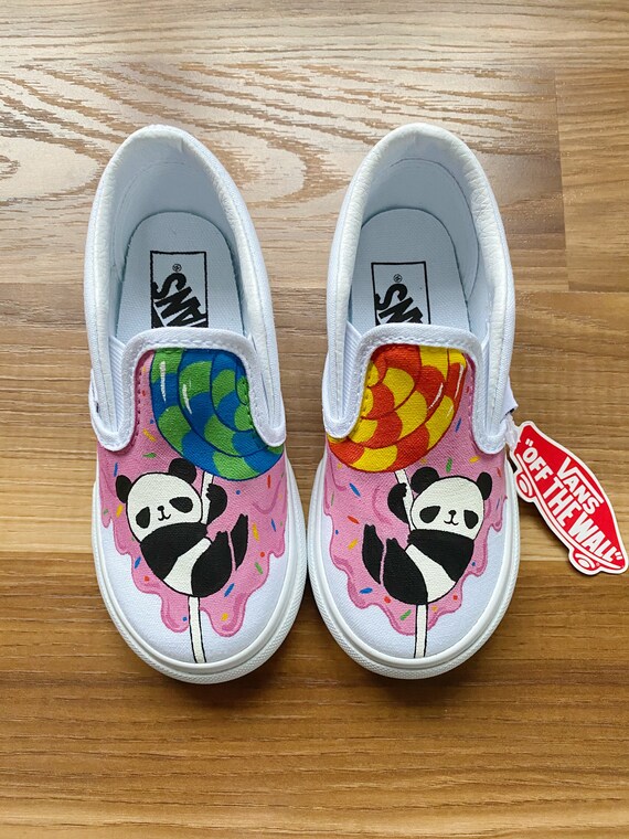 custom painted white vans