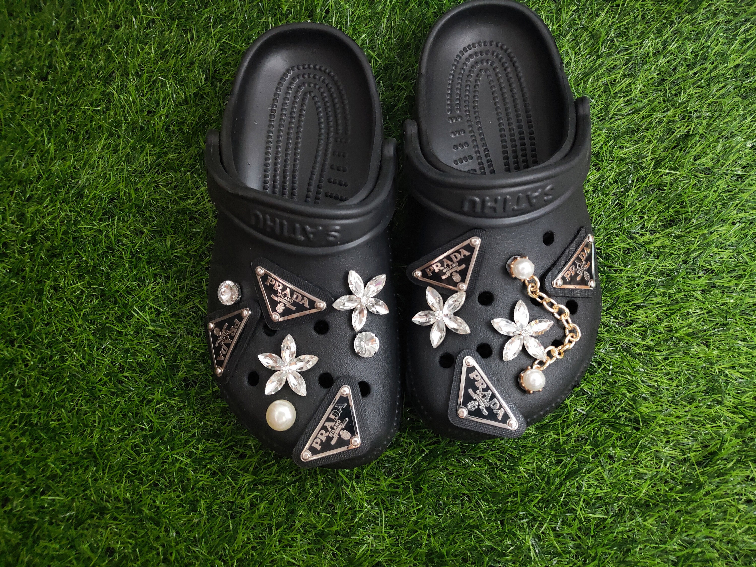 Croc charms set of 14 with chains croc shoe charms for girls Etsy