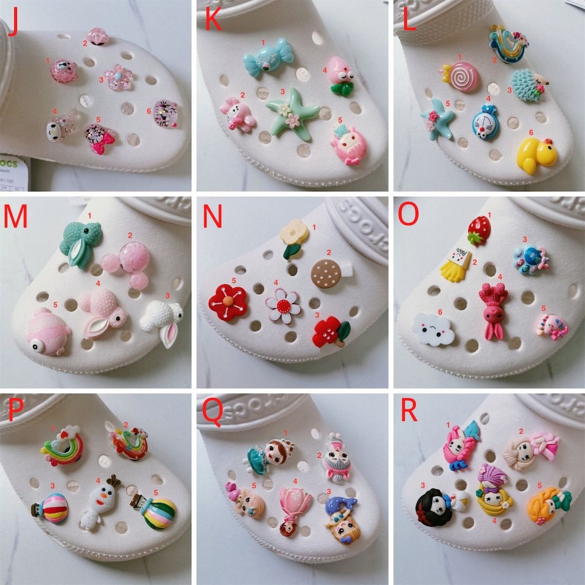 Cute croc charms for girls boys kids adult shoe decoration Etsy