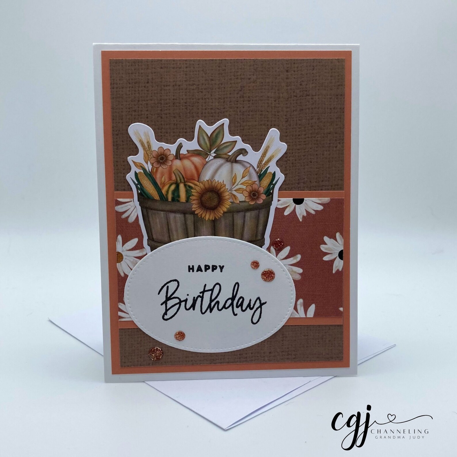 Fall Happy Birthday Card Set of 2 - Handmade With Envelopes, Autumn ...