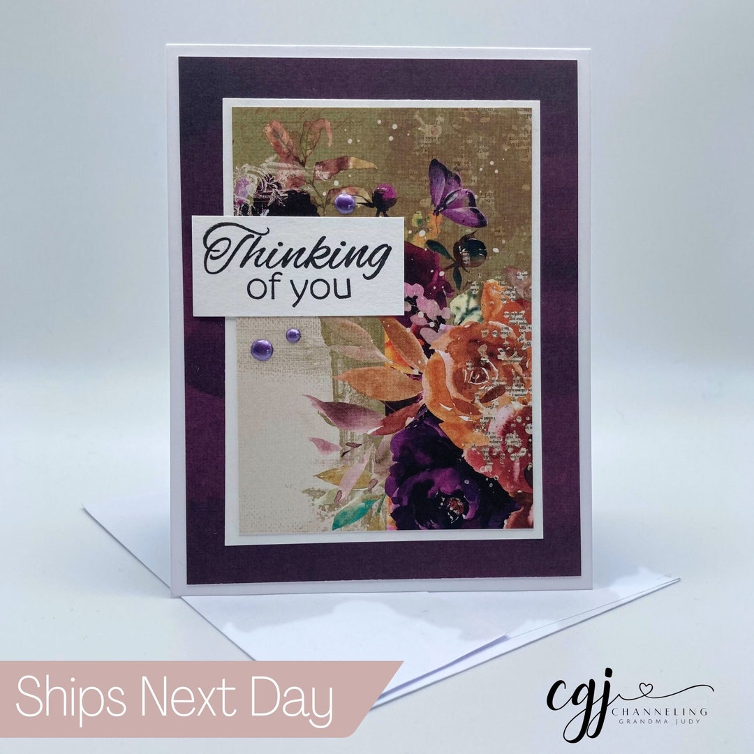 Handmade Thinking of You Card – Floral Sympathy Card - Etsy