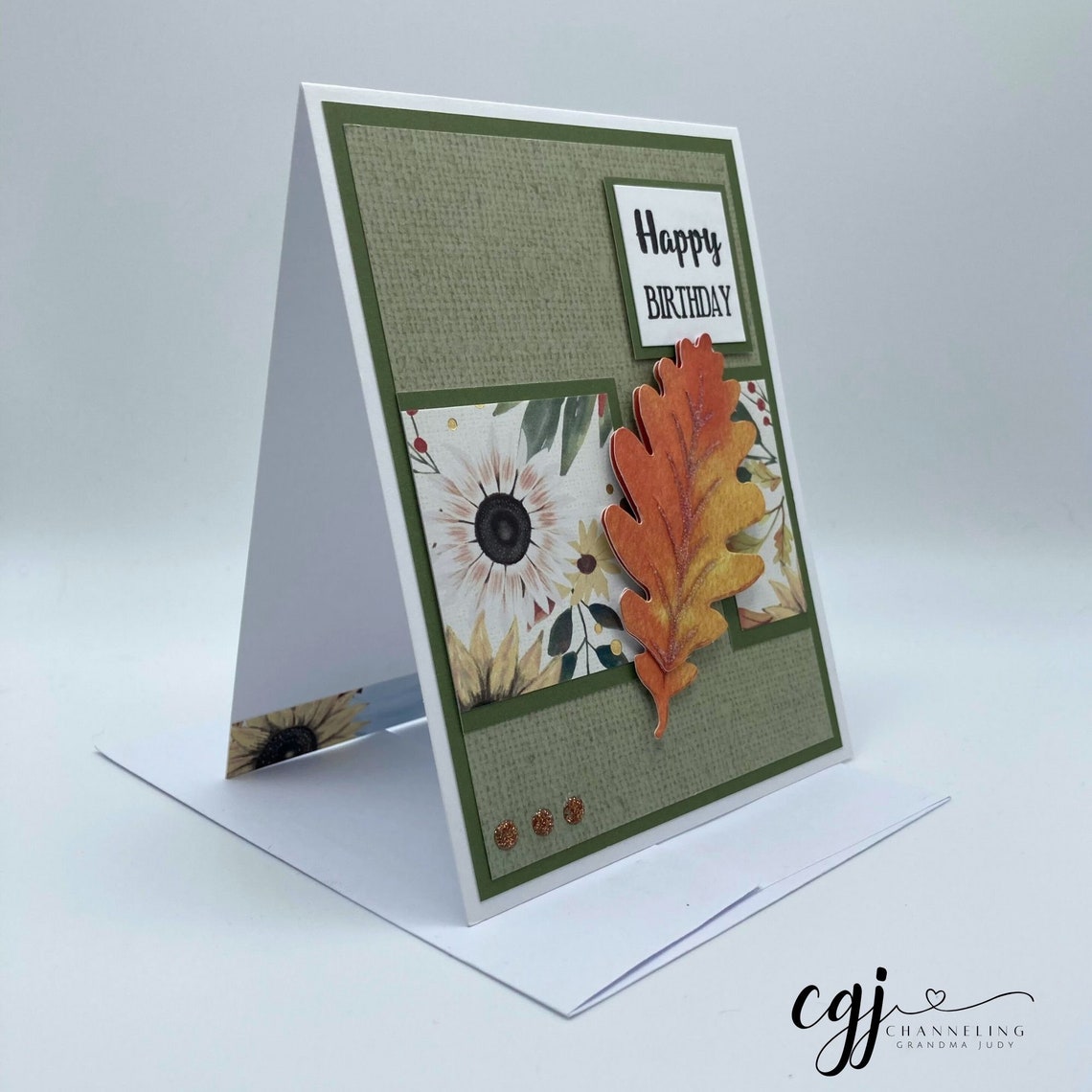 Fall Happy Birthday Card Set of 2 - Handmade With Envelopes, Autumn ...