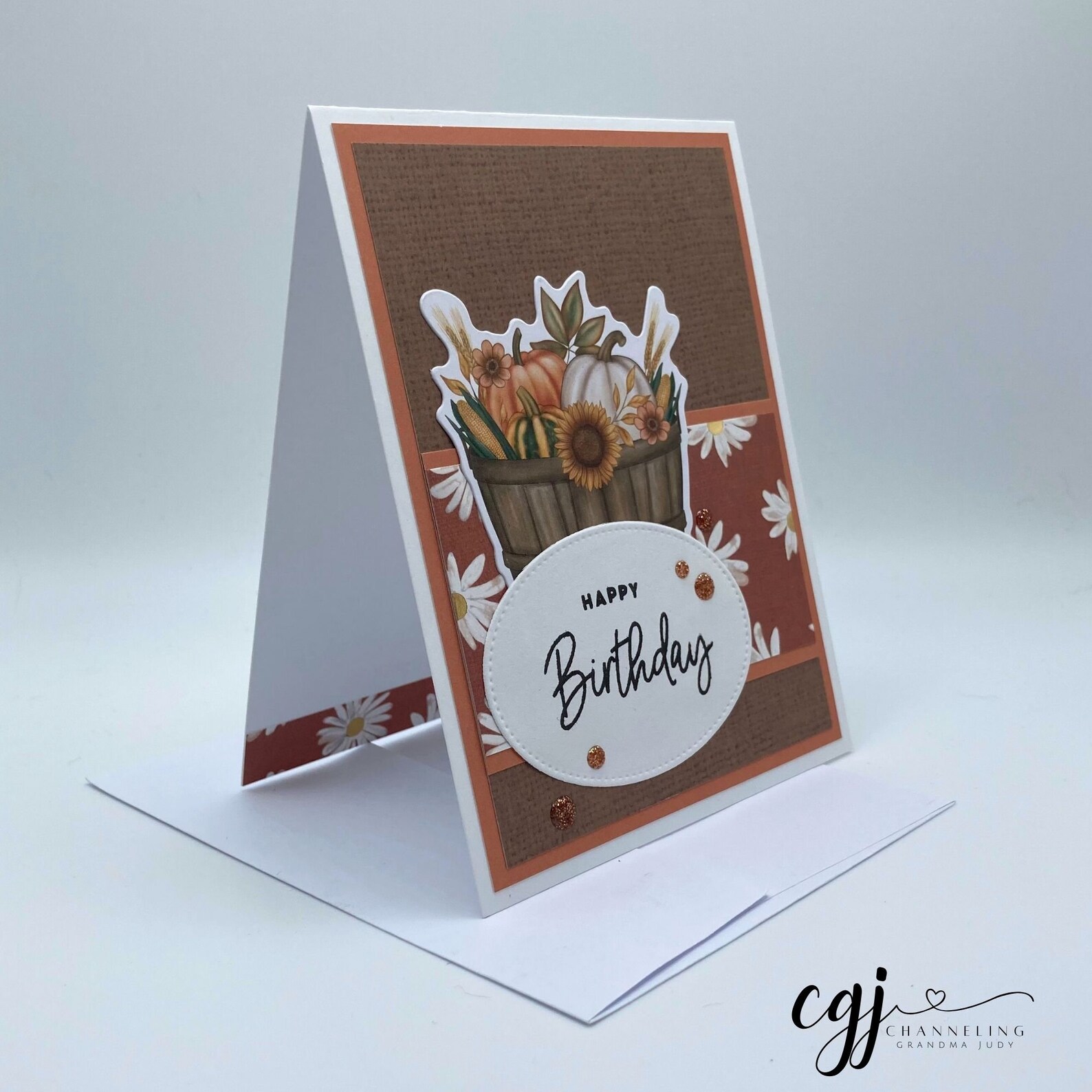 Fall Happy Birthday Card Set of 2 - Handmade With Envelopes, Autumn ...