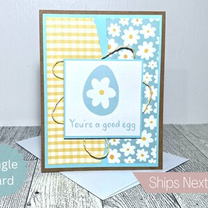 Easter Card for kid Happy Easter Card for grandkid Easter Card Handmade Card for Grandma Handmade Card Blank Easter Egg Card for Mom