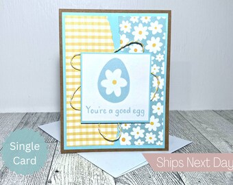 Easter Card for kid Happy Easter Card for grandkid Easter Card Handmade Card for Grandma Handmade Card Blank Easter Egg Card for Mom