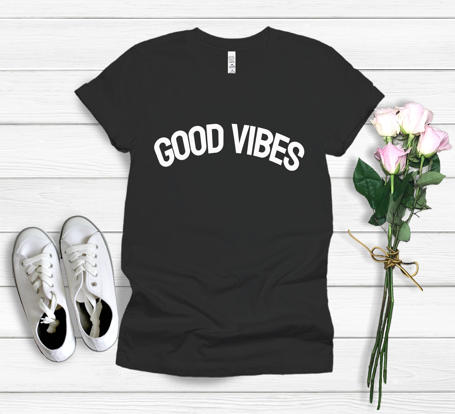 Good Vibes Shirt Good Vibes T Shirt Good Vibes Women Etsy UK