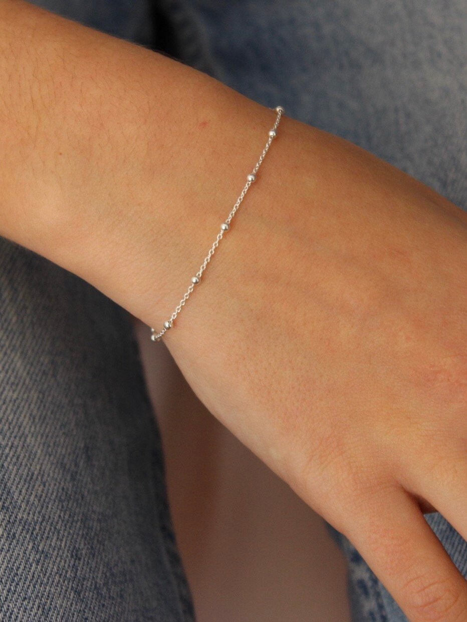【STONEHENgE】DAL〜Silver Ball Chain Bracelet SA24C14J Silver Ball Bracelet | Sterling Silver Women Bracelet