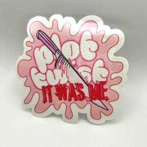 Plot Twist-klistermärke - Glittrigt vattentätt klistermärke | Glitter Trash Co.