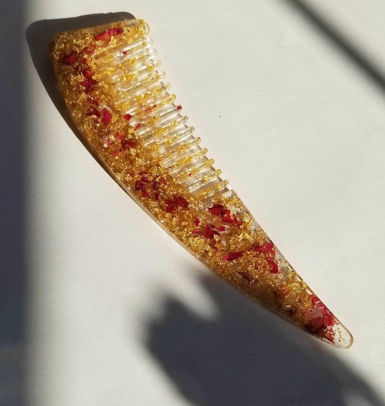 Floral Custom Resin Hair Combs Handmade Decorative Resin Hair Combs Gifts For Her Combs Brushes