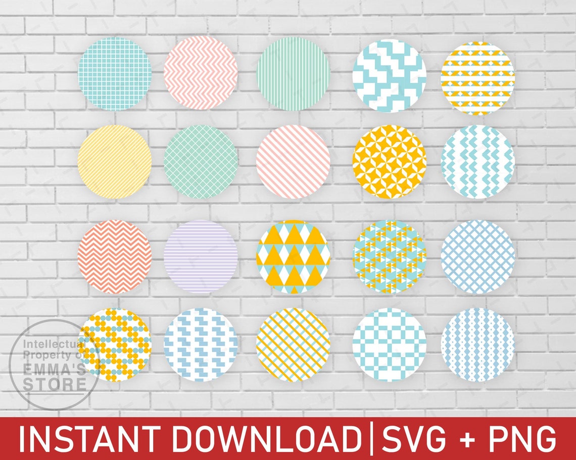 Download Keychain SVG Bundle Circle Patterns Svg Keychain Design | Etsy