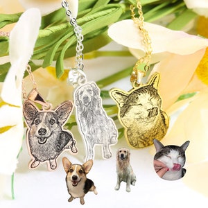 Pet Photo Necklace Etsy