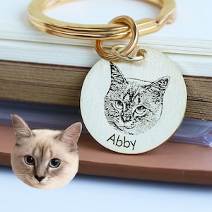 18/20/23mm Round Photo Keychain,Pet Picture Custom Keychain,Dog Picture Keychain,Cat Photo Keyring,Portrait Keychain,Memorial Keychain