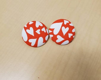 Heart Button earrings