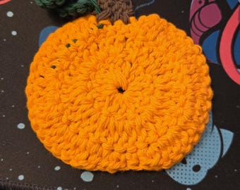 Crochet Pumpkin Coaster Set