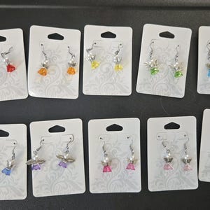 Sparkling Guardian Angel Drop Earrings image 1