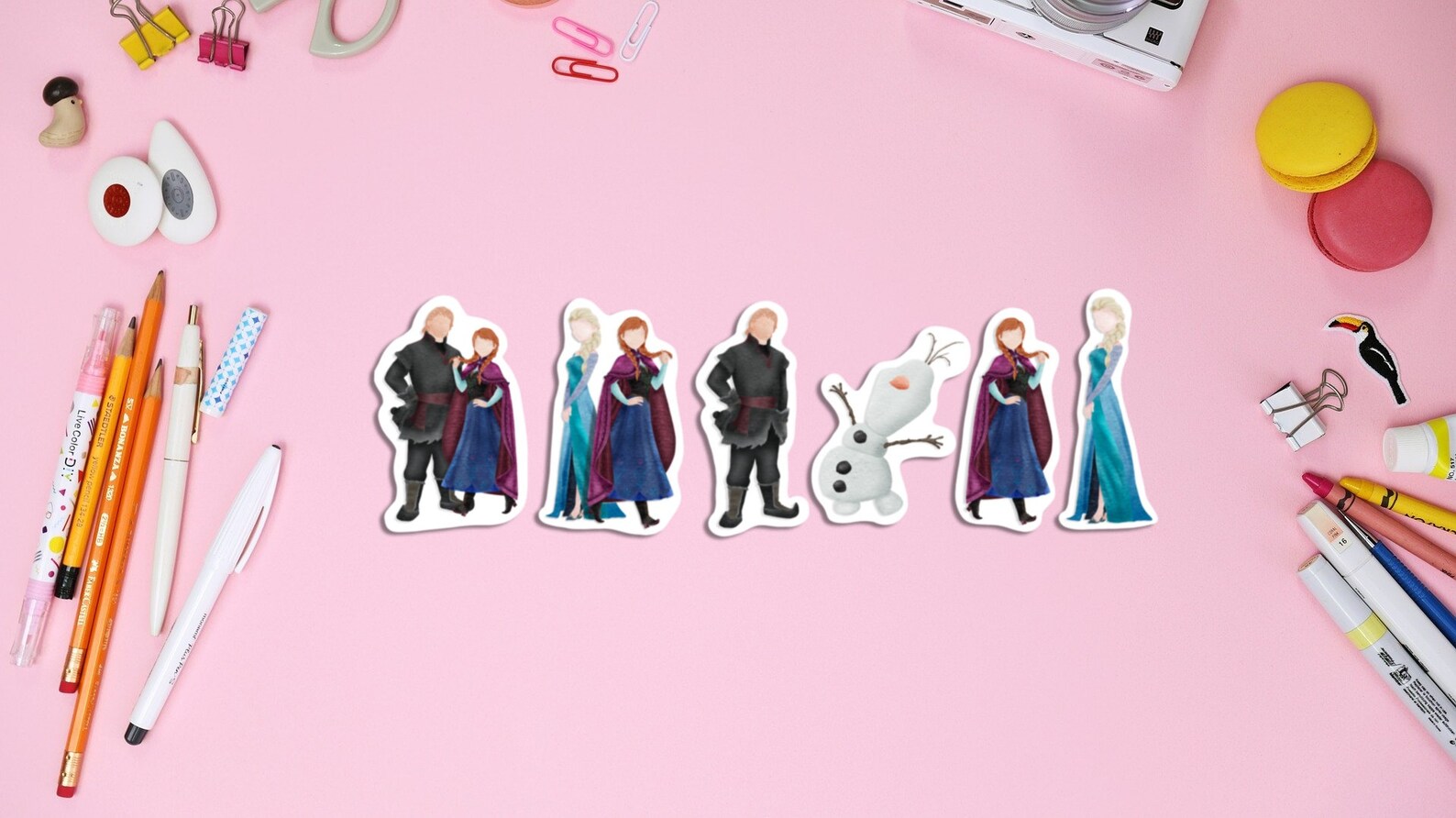 Frozen Sticker Pack of Glossy AND Holographic Vinyl Waterproof Etsy