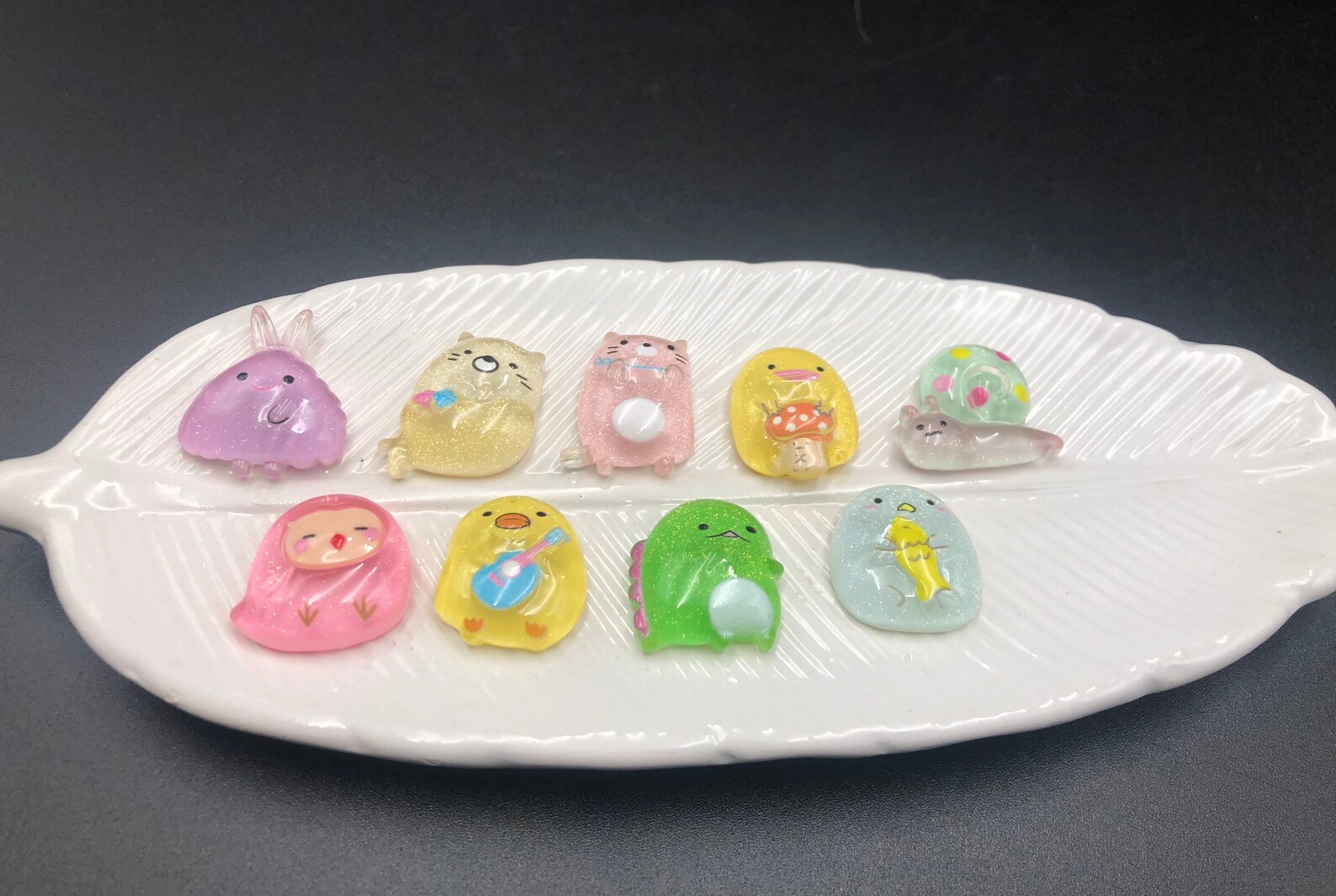 Super Cute Animal Set of Nine Cabochon Etsy
