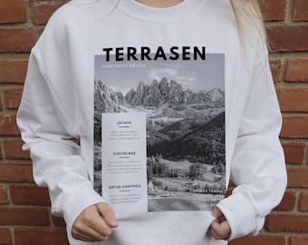 Terrasen Throne Of Glass Sweatshirt - Erilea Aelin Galathynius ACOTAR Crescent City TOG Bookish Merch Shirt Rhysand Sarah J Maas Licensed