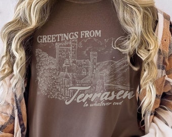 Throne Of Glass Comfort Colors Shirt | Terrasen Shirt Elirea Crescent City Aelin Galathynius Licensed SJM Merch Bookish Shirt ACOTAR Manon