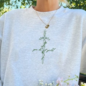 Throne Of Glass Sweatshirt | Aelin Galathynius You Do Not Yield Rowan Whitethorn Dorian Thirteen Manon Blackbeak Licensed SJM Merch ACOTAR